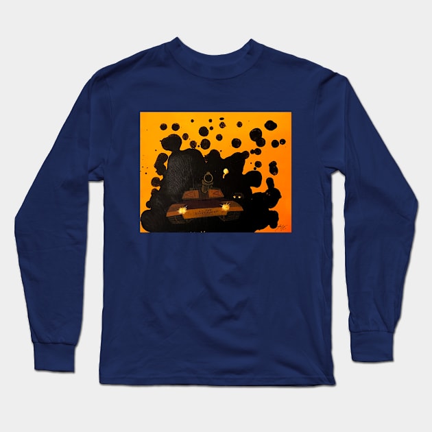 Oil Stain Long Sleeve T-Shirt by MikeCottoArt